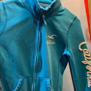 Blue Hollister zip up jacket